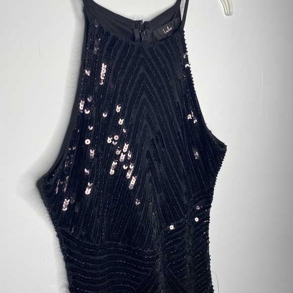 Lulus NWT Ace of Spades Black Sequin Bodycon Dress - Picture 7 of 9